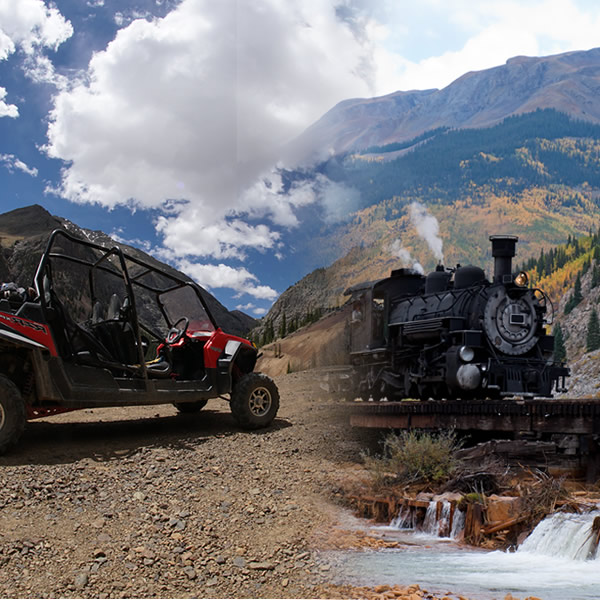 a car parked on the side of a mountain