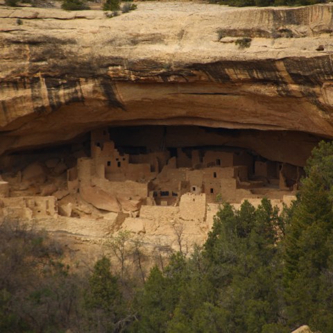 aerial view of mesa verde cliff palace