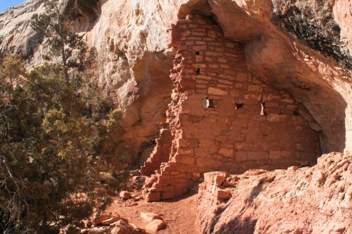 a canyon with a mountain in the background