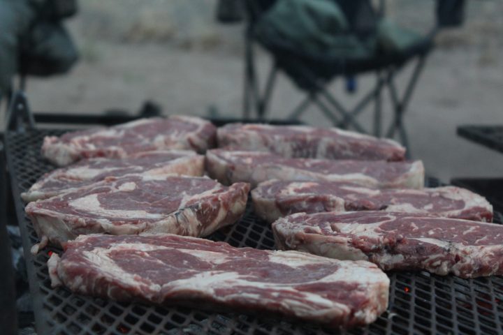 a close up of a cake on a grill